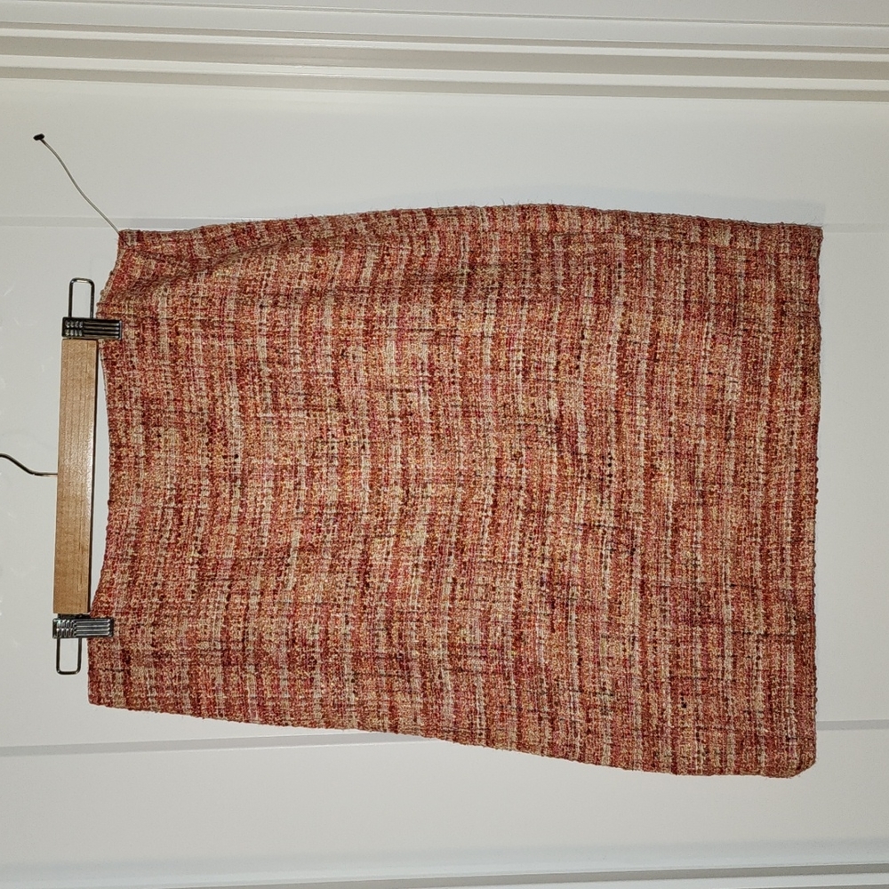 Talbots Burnt Orange Boucle Skirt